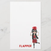 Ruby the Roaring '20s Flapper Stationery Briefpapier (Voorkant)