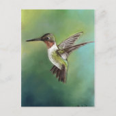 Ruby Throated Hummingbird Art Briefkaart (Voorkant)