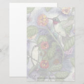 "Ruby Throated Hummingbird"-bakkerij Briefpapier (Voorkant / Achterkant)