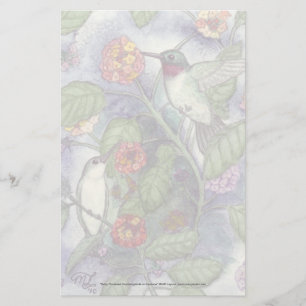 "Ruby Throated Hummingbird"-bakkerij Briefpapier