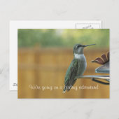 Ruby Throated Hummingbird Briefkaart (Voorkant / Achterkant)