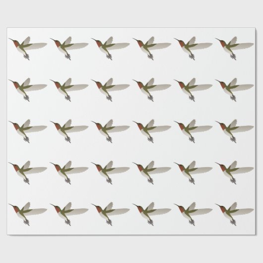 Ruby Throated Hummingbird Cadeaupapier (Vlak)