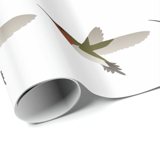 Ruby Throated Hummingbird Cadeaupapier (Rol Hoek)