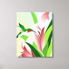 Ruby-throated Hummingbird Canvas Afdruk