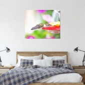 Ruby-Throated Hummingbird Canvas Afdruk (Insitu (Slaapkamer))