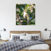 Ruby-Throated Hummingbird Canvas Afdruk (Insitu (Slaapkamer))