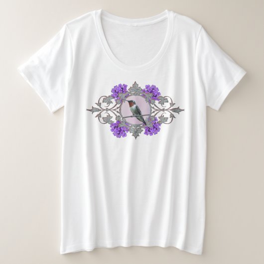 Ruby Throated Hummingbird Close Up Photography Grote Maat T-shirt (Design voorkant)