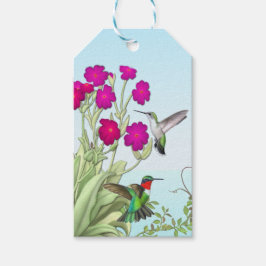 Ruby Throated Hummingbird Couple Gift Labels Cadeaulabel