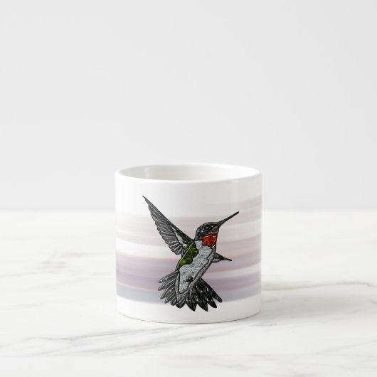 Ruby Throated Hummingbird Espresso Kop (Voorkant)