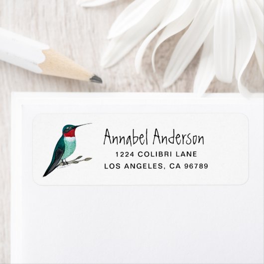 Ruby-throated Hummingbird Etiket (Insitu)