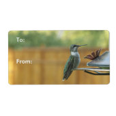 Ruby Throated Hummingbird Etiket (Voorkant)