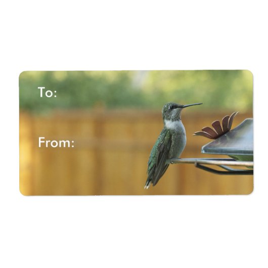 Ruby Throated Hummingbird Etiket (Voorkant)