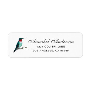 Ruby-throated Hummingbird Etiket