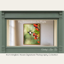 Ruby-Throated Hummingbird Fine Art Photography Poster