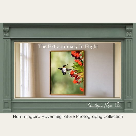Ruby-Throated Hummingbird Fine Art Photography  Poster