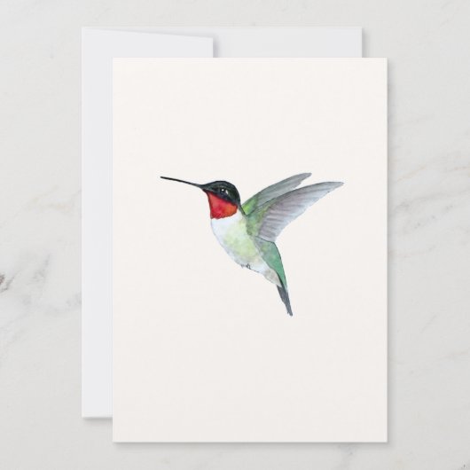Ruby-throated Hummingbird Flat Wenskaart Kaart (Voorkant)