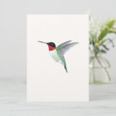 Ruby-throated Hummingbird Flat Wenskaart Kaart (Staand voorkant)