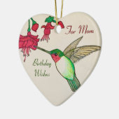 Ruby Throated Hummingbird For Mom Birthday Wishes Keramisch Ornament (Links)
