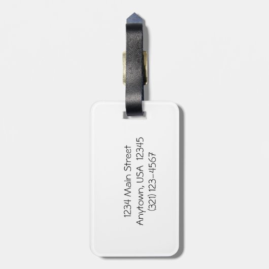 Ruby-Throated Hummingbird, gepersonaliseerd Bagagelabel (Achterkant verticaal)