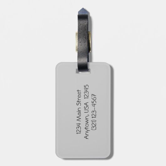 Ruby-Throated Hummingbird, gepersonaliseerd Bagagelabel (Achterkant verticaal)