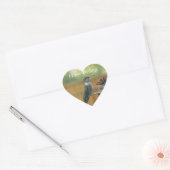 Ruby Throated Hummingbird Hart Sticker (Envelop)