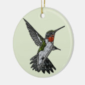 Ruby Throated Hummingbird Keramisch Ornament (Links)