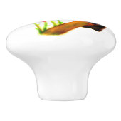 Ruby-Throated Hummingbird Keramische Knop (Zijkant)