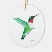 Ruby throated Hummingbird kerstversiering Keramisch Ornament (Links)