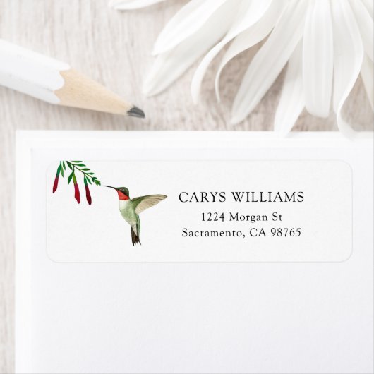 Ruby-throated Hummingbird Label (Insitu)