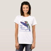 Ruby Throated Hummingbird Latijn T-shirt (Voorkant volledig)