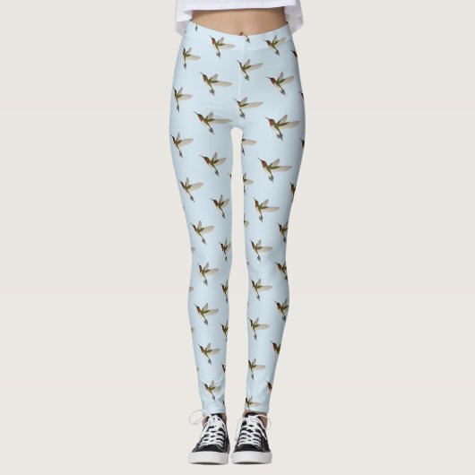 Ruby Throated Hummingbird Leggings (Voorkant)