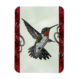 Ruby Throated Hummingbird Magneet