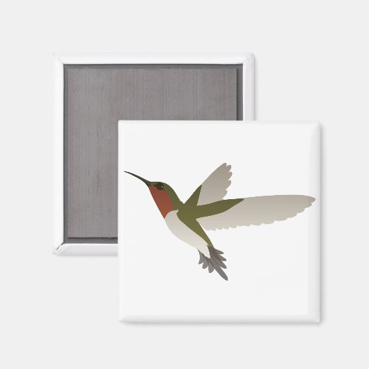 Ruby Throated Hummingbird Magneet (Voorkant / Achterkant)