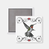 Ruby Throated Hummingbird Magneet (Voorkant / Achterkant)