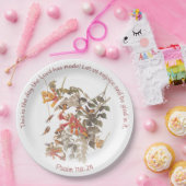 Ruby Throated Hummingbird met Psalm 118:24 Papieren Bordje (Feest)