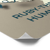 Ruby-throated Hummingbird Migratie Kaart Poster (Hoek)