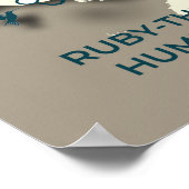 Ruby-throated Hummingbird Migratie Kaart Poster (Hoek)