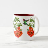 Ruby Throated Hummingbird op Trumpet Creeper Mok (Voorkant rechts)