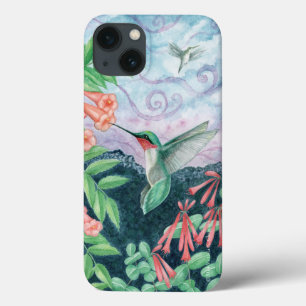 Ruby Throated Hummingbird Orig Art iPhone 7/8 Hoes