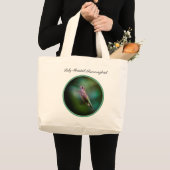 Ruby-throated Hummingbird Originele foto Grote Tote Bag (Voorkant (product))