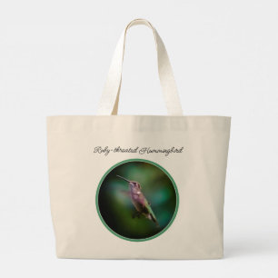 Ruby-throated Hummingbird Originele foto Grote Tote Bag