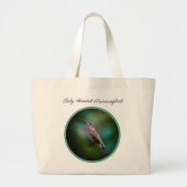 Ruby-throated Hummingbird Originele foto Grote Tote Bag (Voorkant)