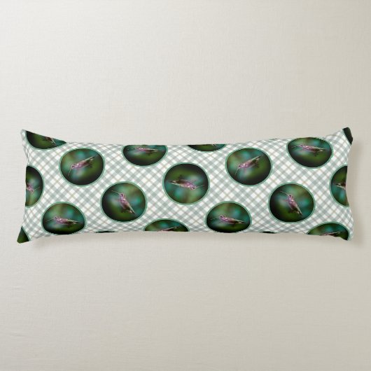 Ruby-throated Hummingbird Originele foto Lichaamskussen (Voorkant)