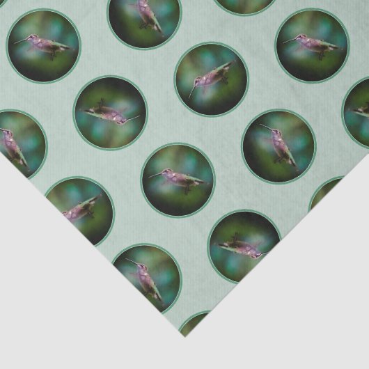 Ruby-throated Hummingbird Originele foto Tissuepapier (Detail)