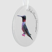Ruby-Throated Hummingbird Ornament (voorkant)