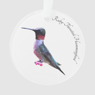Ruby-Throated Hummingbird Ornament