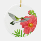Ruby Throated Hummingbird Ornament (Voorkant)