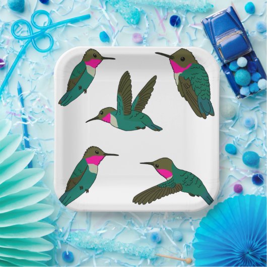 Ruby Throated Hummingbird Papieren Bordje (Feest)