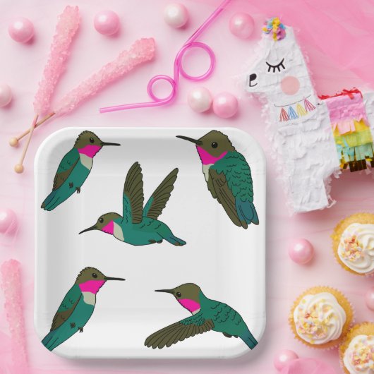 Ruby Throated Hummingbird Papieren Bordje (Feest)