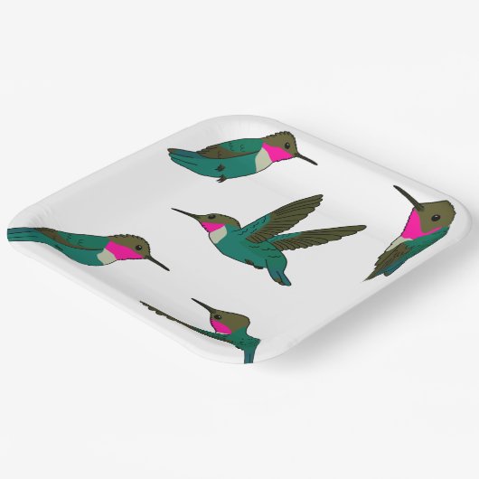 Ruby Throated Hummingbird Papieren Bordje (Gebogen)
